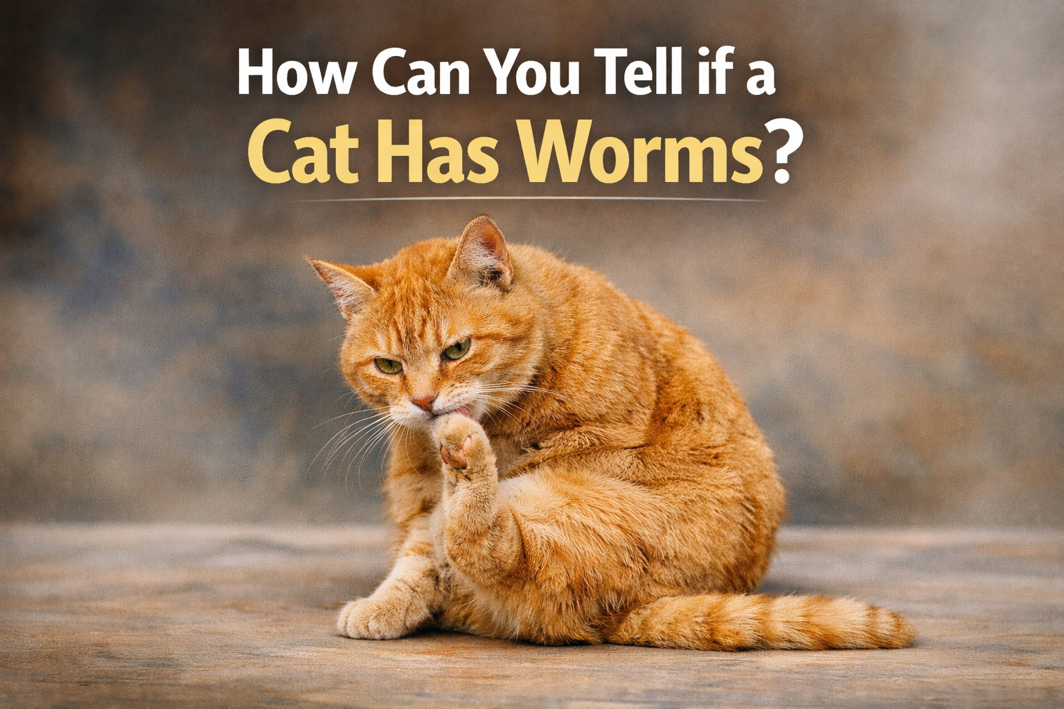 how can you tell if a cat has worms